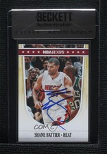 BAS 2011-12 NBA Hoops Shane Battier #105 Seal of Authenticity Auto 3c7