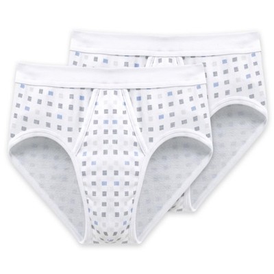 Schiesser Herren Sportslips 2er Pack Unterhosen Eingriff Essentials Karodruck