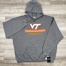 Virginia Tech Hokies Men's Pullover Hoodie Heather Grey Size 3XL NWT