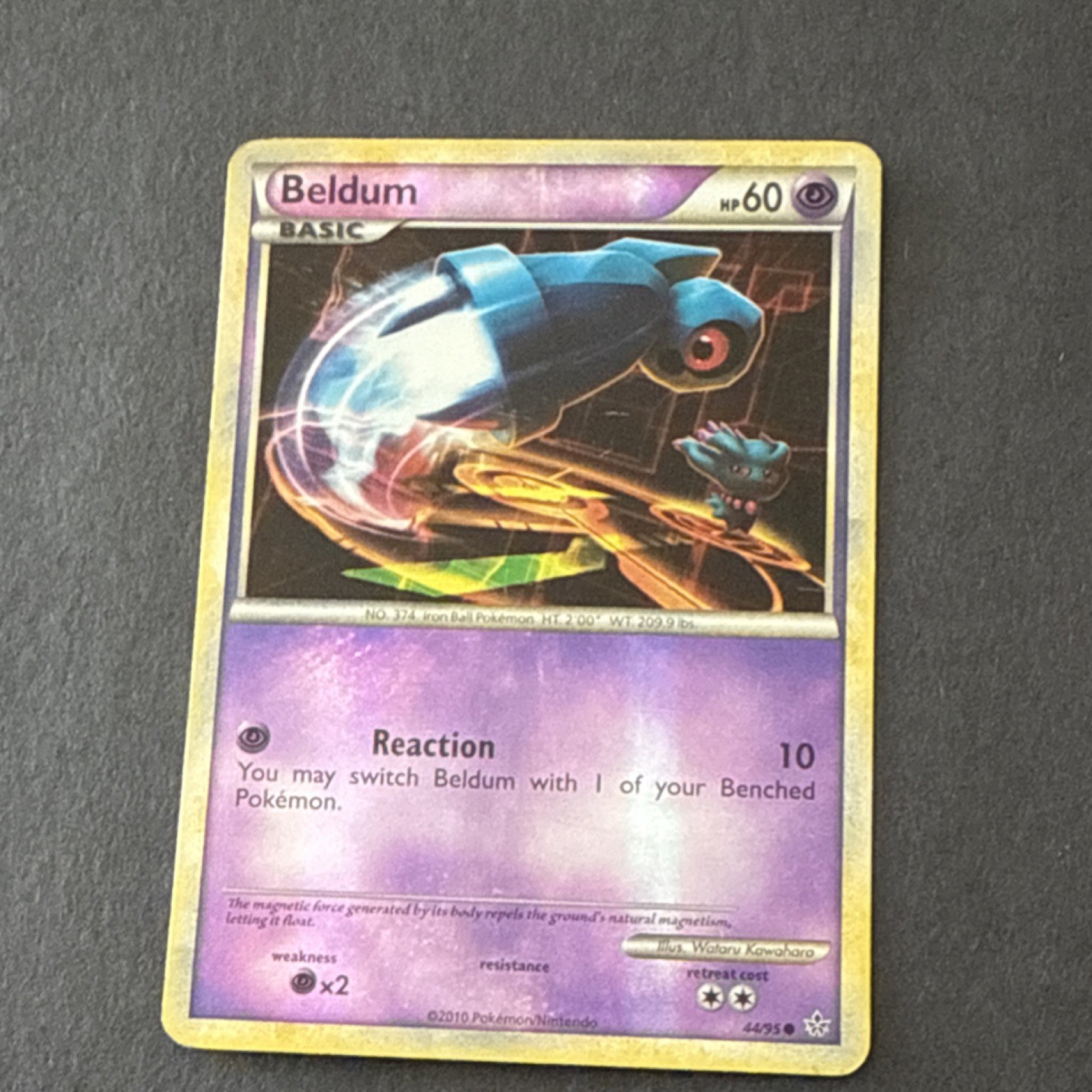 Beldum 44/95 Unleashed Basic 60HP 10 Attack Reverse Holo  English
