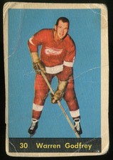 1960-61 Parkhurst #30 Warren Godfrey Detroit Red Wings