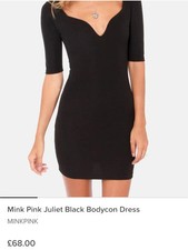 BRAND NEW Minkpink Sweatheart Beckline Black Dress Size Large
