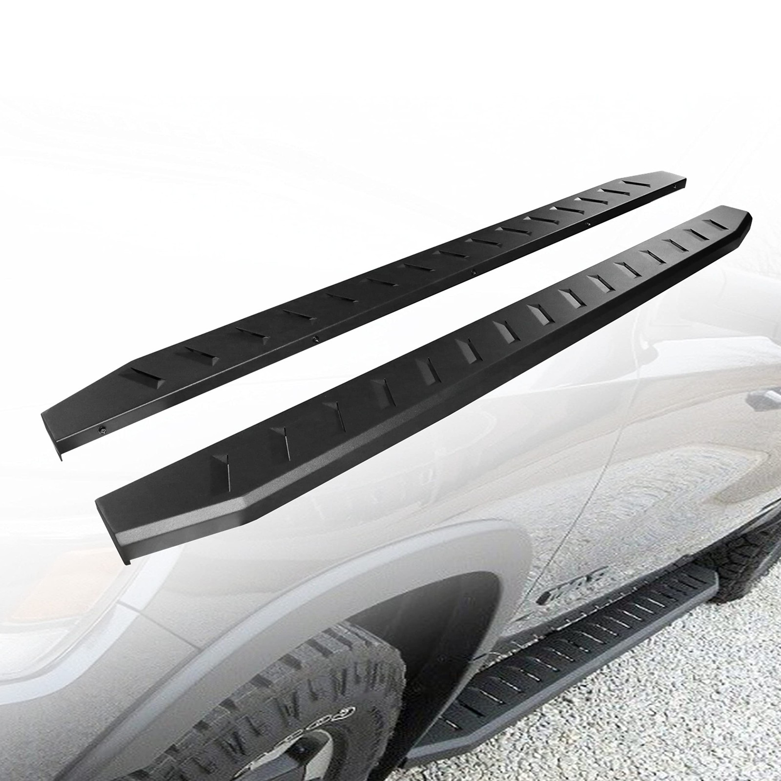 6 Inch Black Running Boards 1999 2016 for Ford F250 F350 F450 F550 Super Duty