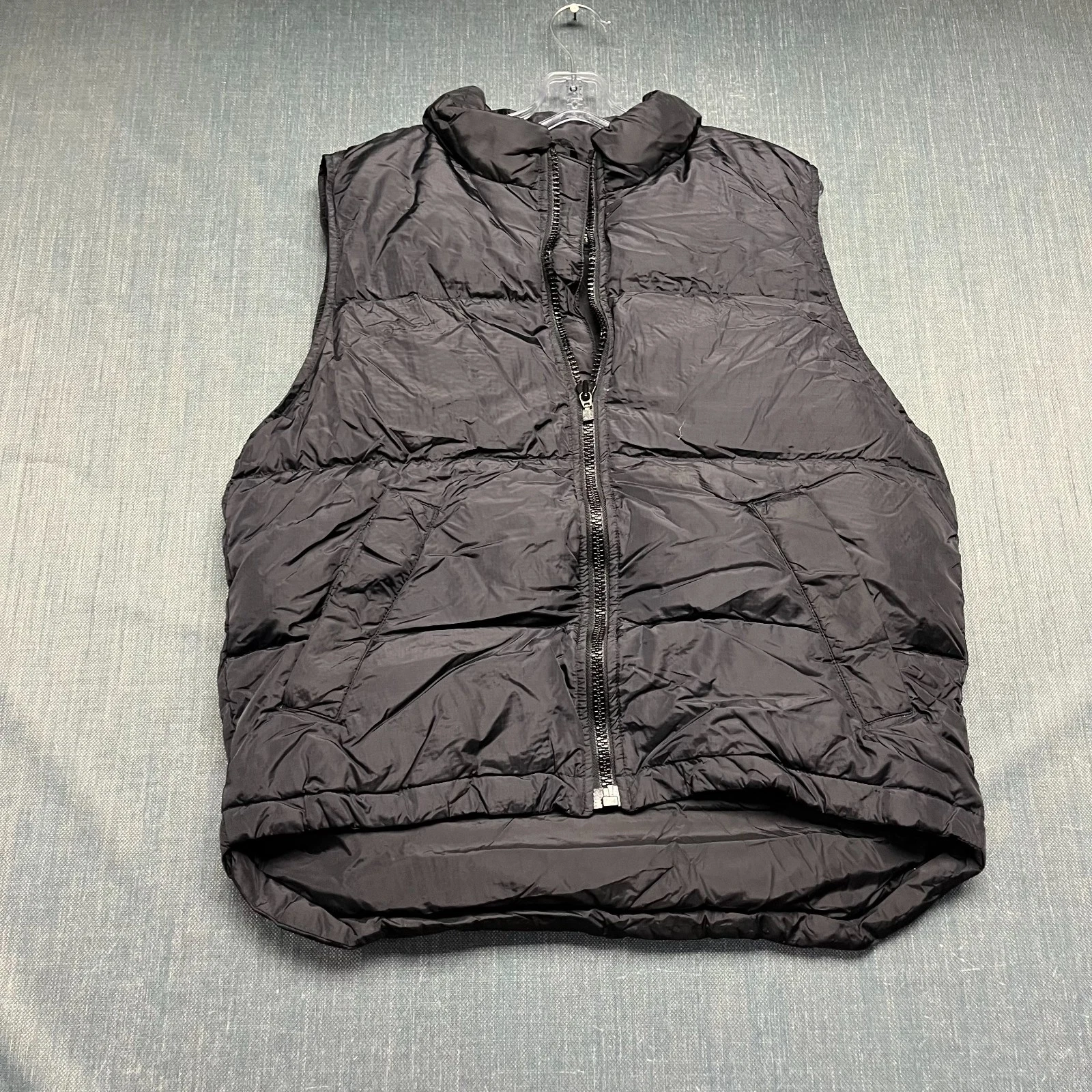 Eddie Bauer Men's Puffer Vest Size S Black Goose Down Insulated Winter Outdoor