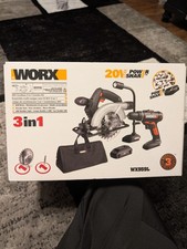 Worx 20V Combo Kit with Drill, Circular Saw and Flex Light, Model# WX959L
