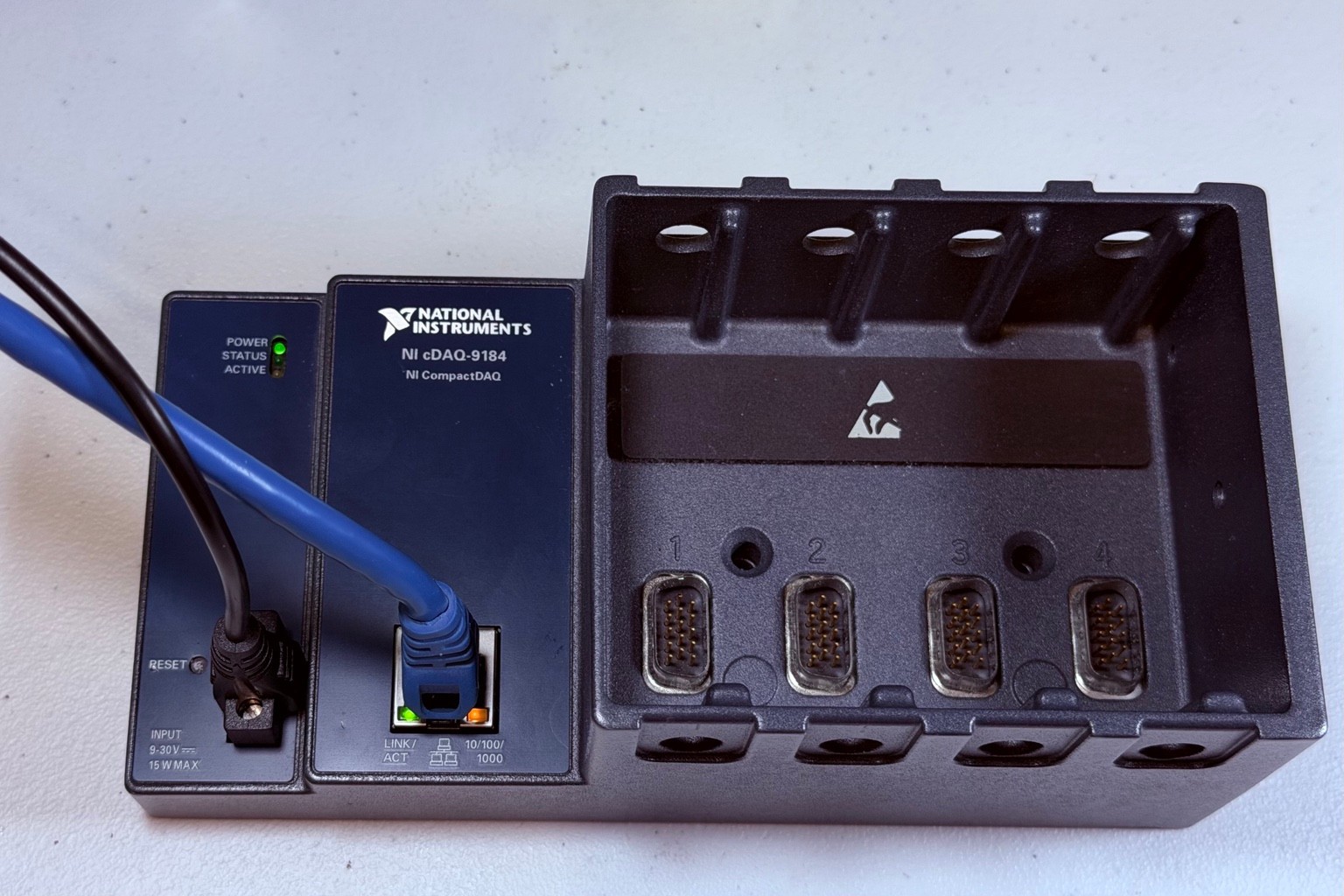 National Instruments NI cDAQ-9184 4-Slot Ethernet CompactDAQ Chassis + Power