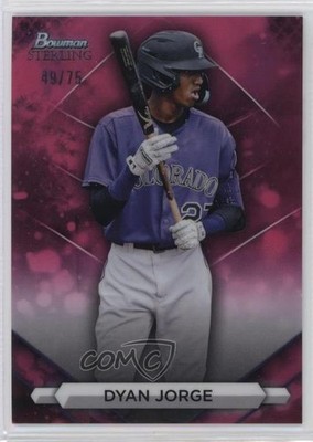 2023 Bowman Sterling Prospects Magenta Refractor 49/75 Dyan Jorge #BSP-65 1e19