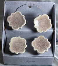 Cabinet Drawer Knobs Ceramic Set Of 4 Artisan DeLuxe NEW Unique Design