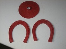 VINTAGE AUBURN RUBBER TOY HORSE SHOE GAME PIECES