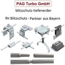 ✅ Blitzschutz Erdung Blitzableiter Erdungsanlagen Material Klemmen Halter usw.