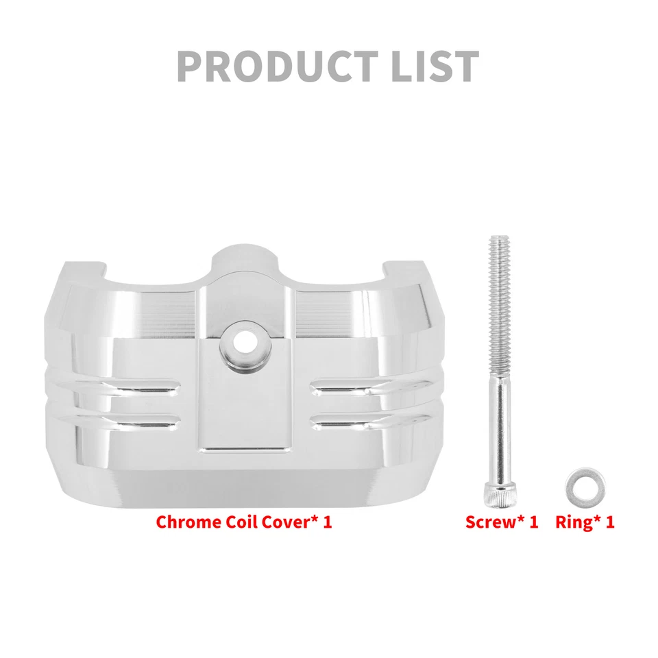 Cubierta de bobina de aluminio cromado apta para Harley 18-25 Softail Street Fat Bob Breakout Foto 2 de 4