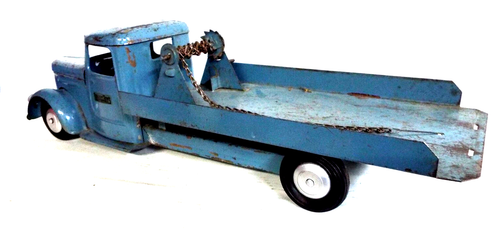STRUCTO VINTAGE FLAT BED CAR CARRIER EXCELLENT FOR 1/18 CARS - Picture 8 of 10