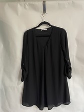 Lush Size M Black Dress Lined 100% Polyester Tunic