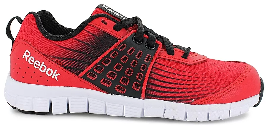 Reebok Z Dual Rush Kids Running Shoes Junior Red Black White Sz