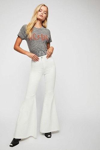 Just Float On Flare Jeans Winter White 