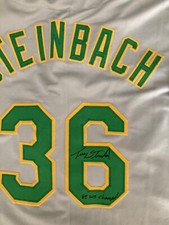 Oakland A's Terry Steinbach signed Jersey with WCOA