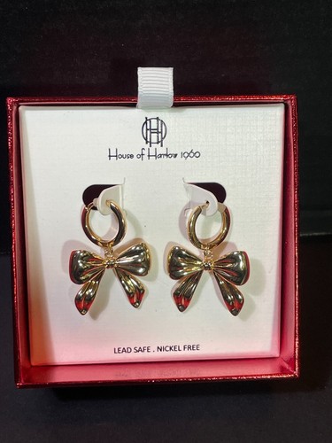House of Harlow 1960 - Bellissimi orecchini a fiocco / tono oro