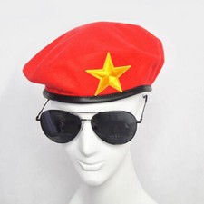 Herren Verstellbar Wollmischung Star Barett Kappe Militär Armee Typ Hut Kostüm