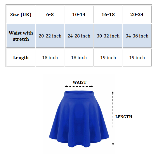 Skater Skirt Cotton On Skirt Size Chart Black 100% Cotton Midi