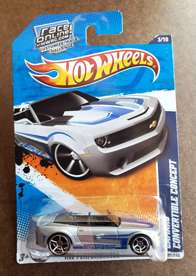 2010 How Wheels CAMARO CONVERTIBLE CONCEPT Silver HW PERFORMANCE #101/240 OH5 SP