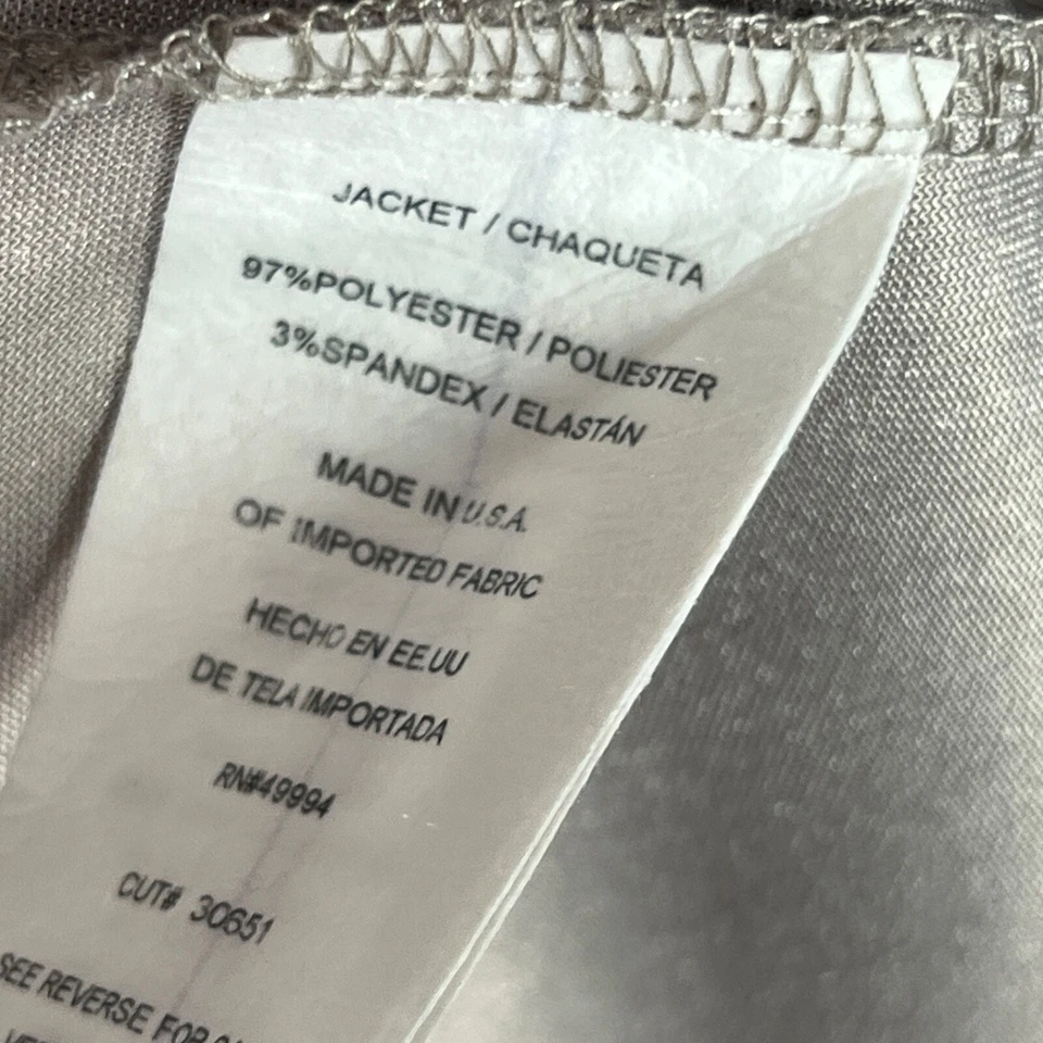 Chaqueta R&M Richards para mujer 14 púrpura terciopelo aplastado cascada abierta manga 3/4 Foto 4 de 4