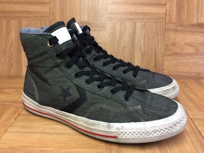 RARE  Converse Chuck Taylor All Star Distressed Star Player Gray Sz 8.5 Hi Top