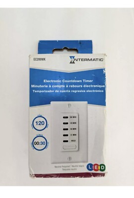 Intermatic EC200WK Electronic Countdown Timer with Preset Times - White