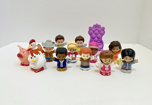 Fisher Price Little People lotto 14 pezzi animali della fattoria Barbie insegnante animali sedia