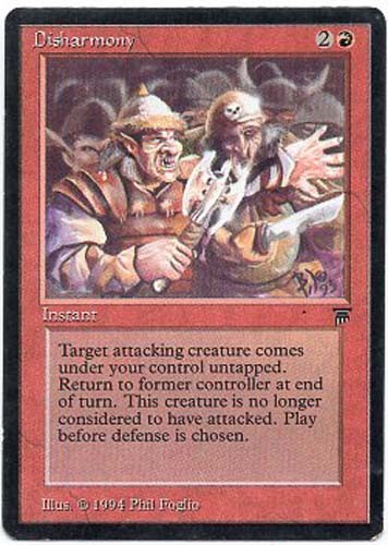 DISHARMONY X1  MAGIC Mtg  LEGENDS  MODERATE PLAY (MP) 