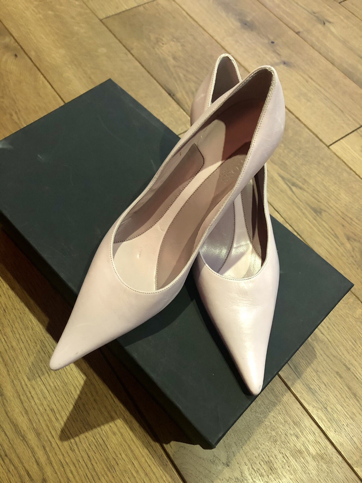 BOSS HUGO BOSS Women’s Pink Kitten Heel Shoes ‘Belina’ ( Size UK 4.