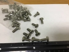 New Qty (50) 1/4-20 X 5/8" Phillips Pan Head Stainless Screws, MS51957-80