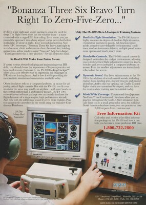 Aviation Magazine Print - MDM System FS-100 Desktop Cockpit Simulator (1995)
