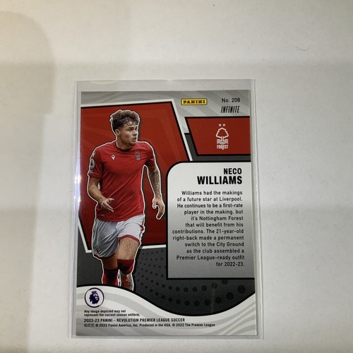 2022-23 Panini Revolution Premier League soccer Neco Williams #208 Infinite - Picture 2 of 2
