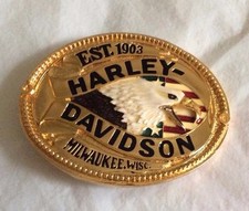 New Vtg. Harley Davidson Raintree Belt Buckle "Est. 1903 Milwaukee, Wisc."