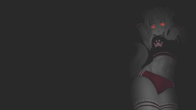 Anime girls monochrome black background Playmat Game Mat Desk