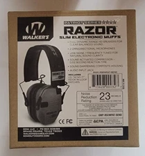 Walker's Razor Slim Patriot Send It Electronic Earmuffs (NRR 23dB) Flat Dark Ear