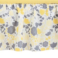 Balboa Baby Volant Standard Crib Dust Ruffle in Yellow  Grey Tulip