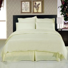 TC-300 Flat Sheet 100% Egyptian Cotton Sateen Plain Dyed Soft Bed Sheet All Size