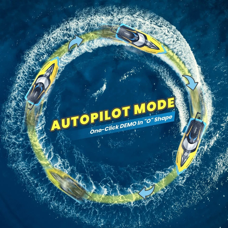 DEERC Brushless RC Boat, 30+ mph Fast Remote Control Boats with Never Capsize... - Image 4 of 4