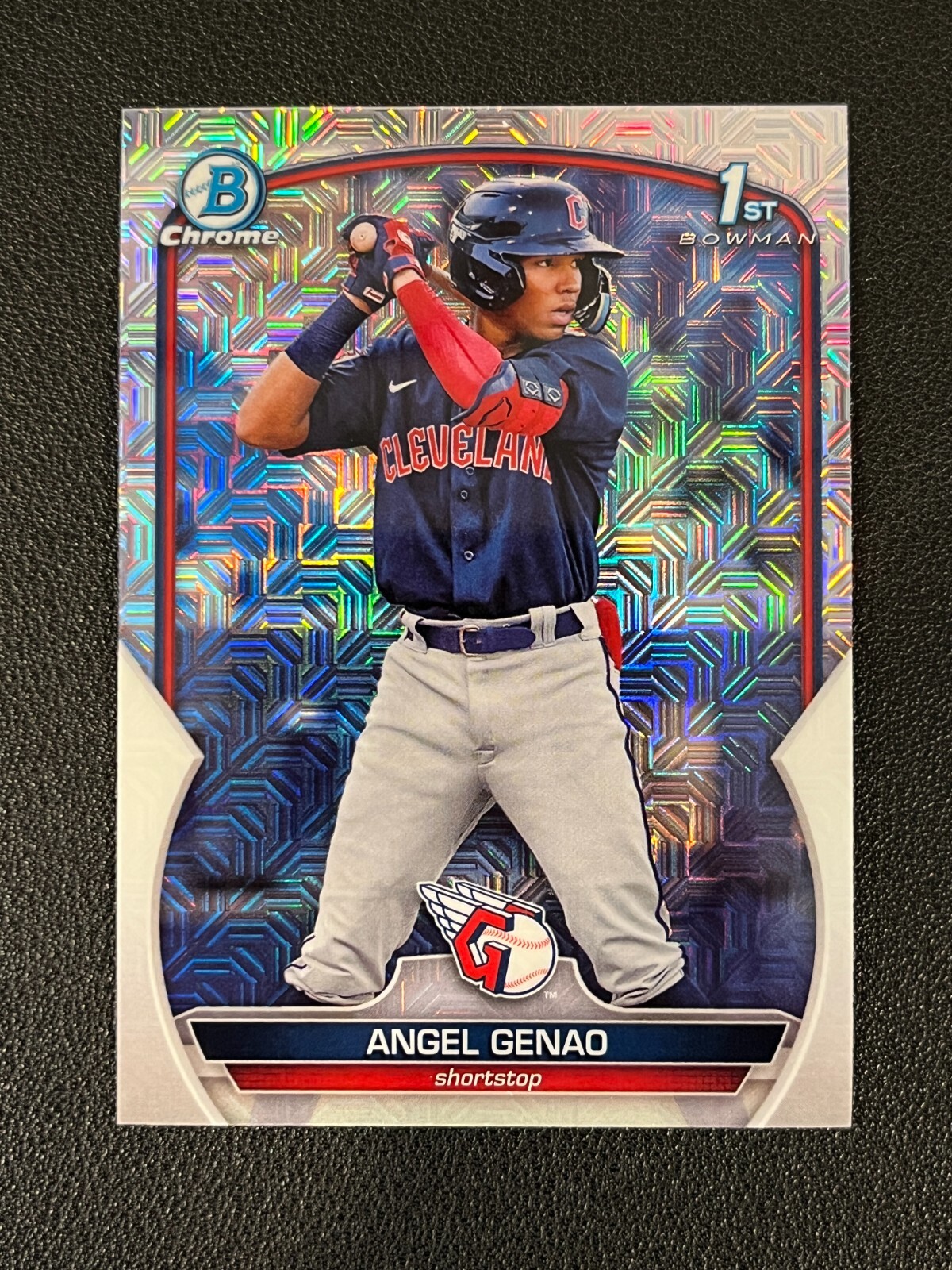 Angel Genao 2023 Bowman Chrome 1st MOJO Refractor Guardians QTY