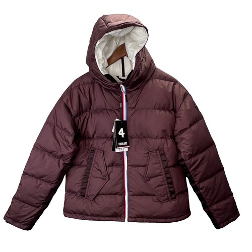 Moonstone Jacket Womens XL Brown Down Puffer Quilted Full Zip