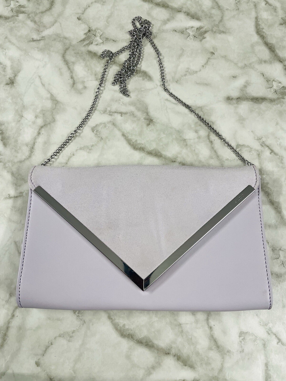 Vintage Purple Faux Leather Envelope Crossbody Bag by Aldo