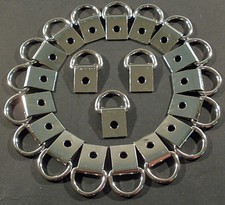 Lot of 20 1'' Nickel Plated Dee Ring with strap