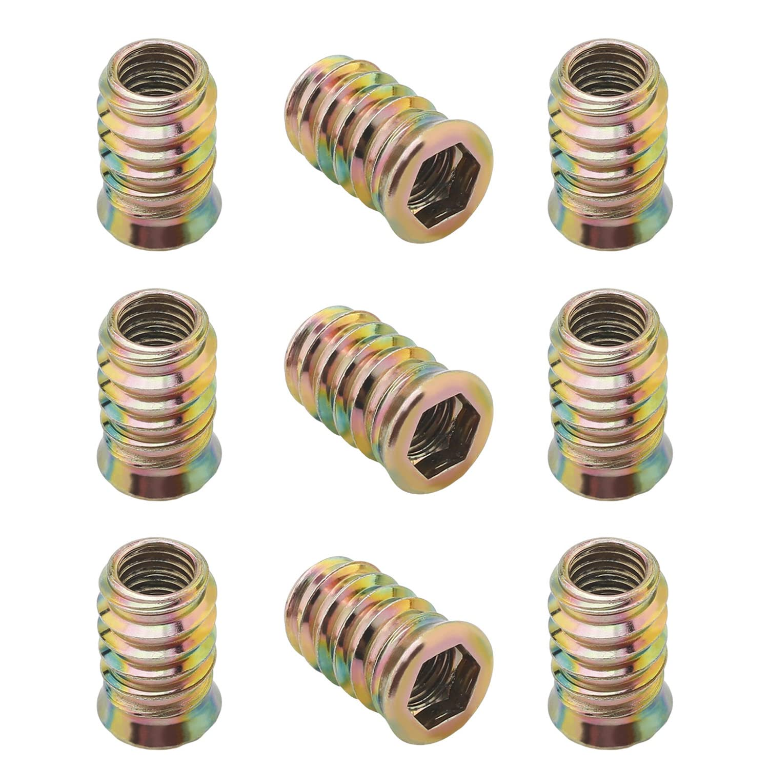 Threaded Inserts M10X25Mm Internal Threads Hex Drive with Flanged Screw in Nut T