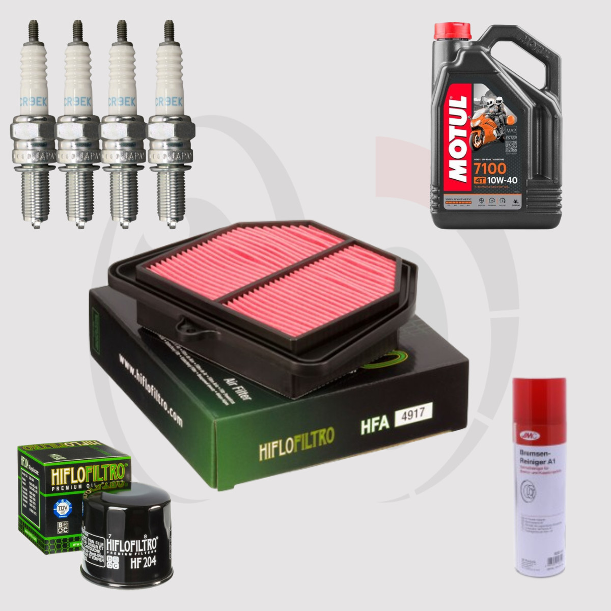 Huile MOTUL 7100 10w40 4L et Kit Entretien pour YAMAHA FZ1 1000 de 2006 à 2015 Haute Performance
