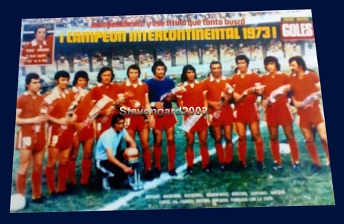 INDEPENDIENTE INTERCONTINENTAL CHAMPION 1973 - Real Photo 20 x 30 cm
