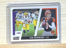 2021 Panini Score Football Joe Burrow Collegiate Champions Insert #CC1 rookie rc
