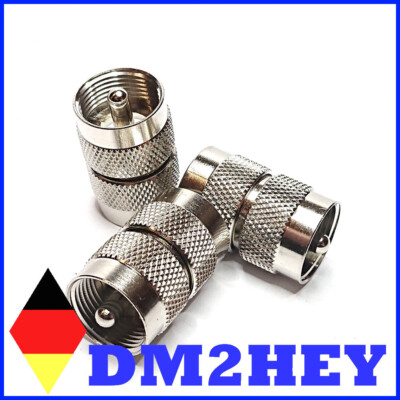 Adapter PL259 Stecker auf PL259  Kupplung Doppelmännchen AFU SDR Scanner BOS