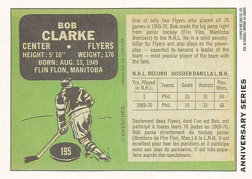 1992-93 O-Pee-Chee 25th Anniversary #3 Bobby Clarke - Picture 2 of 2