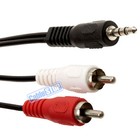 3.5mm Stereo Jack to 2 Twin RED & WHITE RCA Phono Cable TV Aux Audio Music Lead